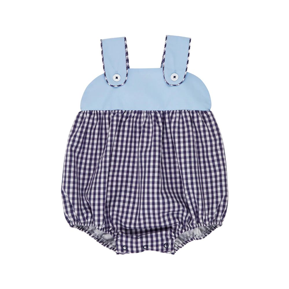 Bingham Bubble - Beale Street Blue with Nantucket Navy Gingham | The Beaufort Bonnet Company