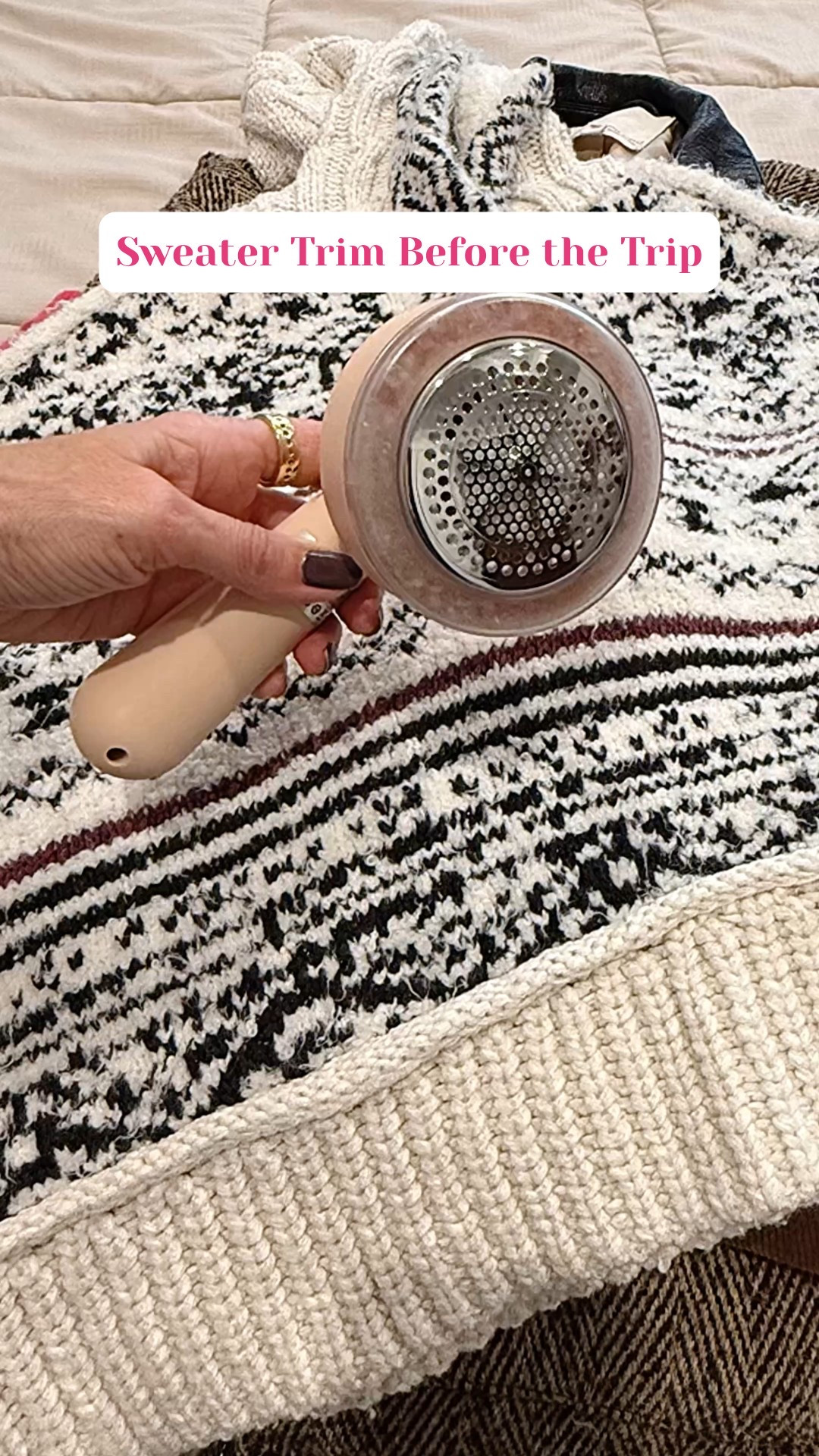 Pulling out the heavy sweaters this trip and they need a trim to clean up the fuzziness 

#LTKTravel #LTKGiftGuide