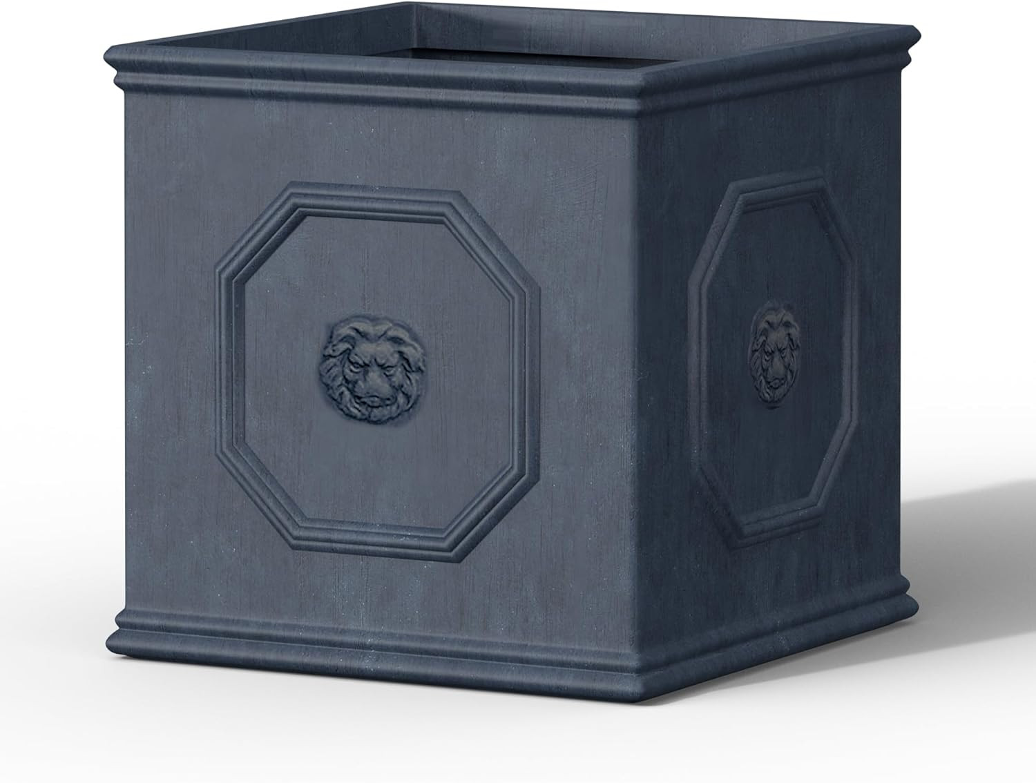 Kante Square Lion Head Concrete Planter, Classic English Style Plant Pot with Drainage Hole and R... | Amazon (US)