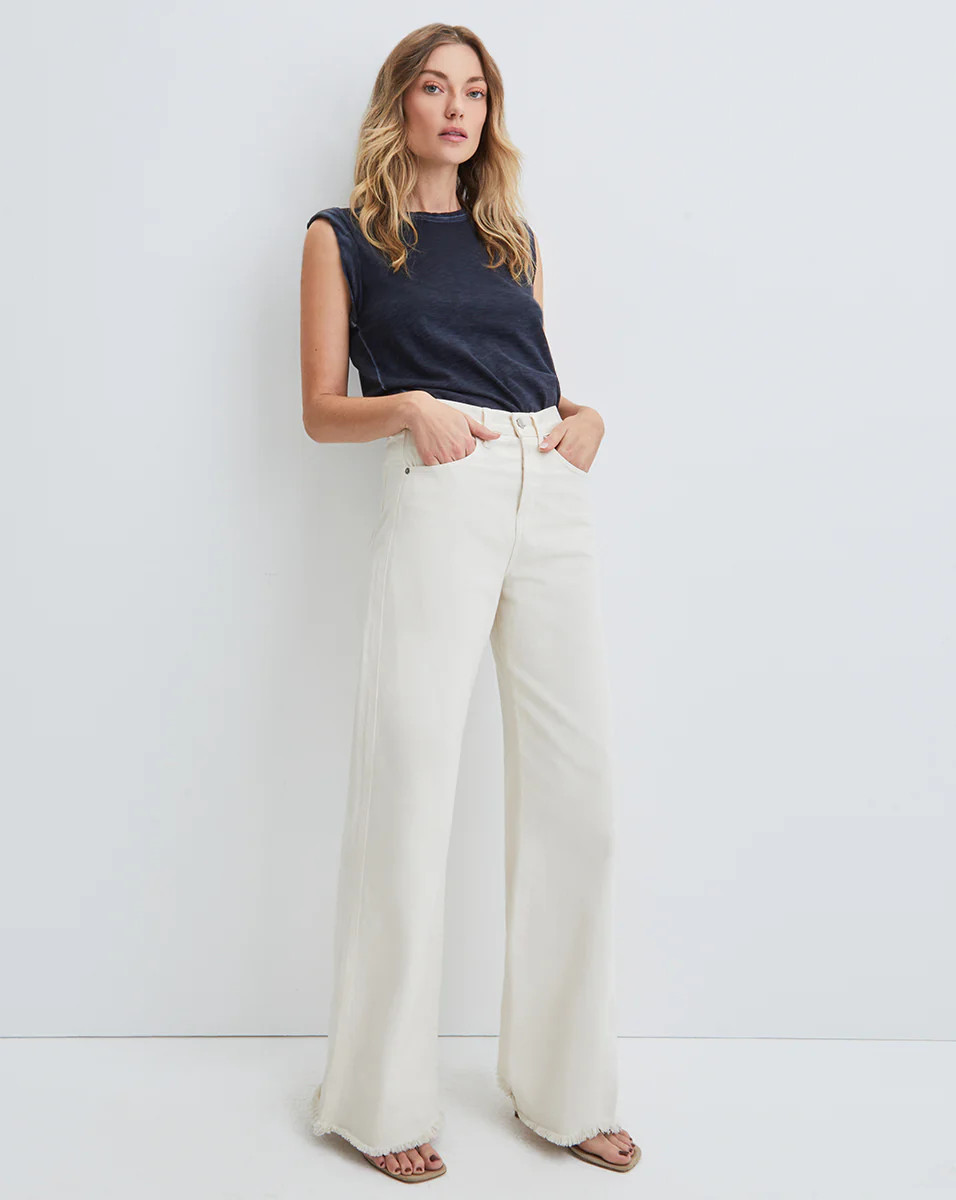 Taylor Wide-Leg Jean | Raw Hem | Veronica Beard