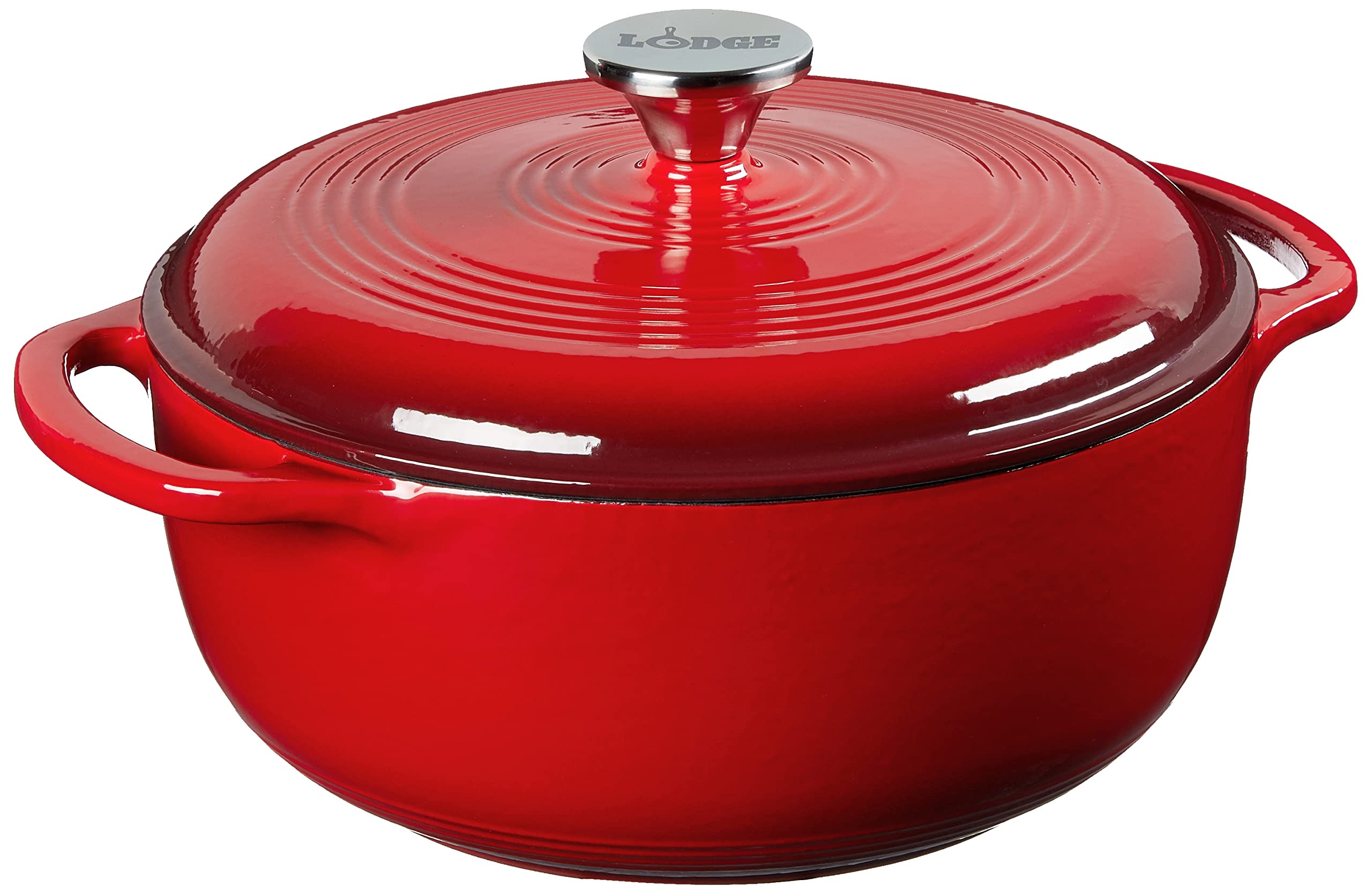 Lodge 4.5 Quart Enameled Cast Iron Dutch Oven with Lid – Dual Handles – Oven Safe up to 500°... | Amazon (US)