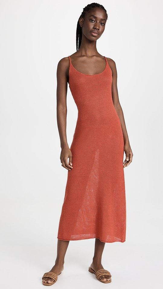 Onia Textured Linen Sweater Scoop Maxi Dress | SHOPBOP | Shopbop