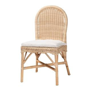 bali & pari Bilu Natural Rattan Dining Chair 253-13660-HD - The Home Depot | The Home Depot
