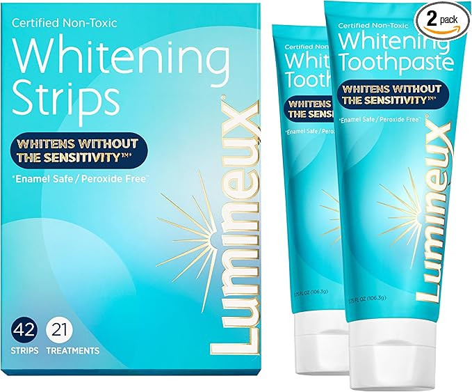 Lumineux Whitening Duo Set – Peroxide Free - Enamel Safe for Whiter Teeth – Includes 21 White... | Amazon (US)