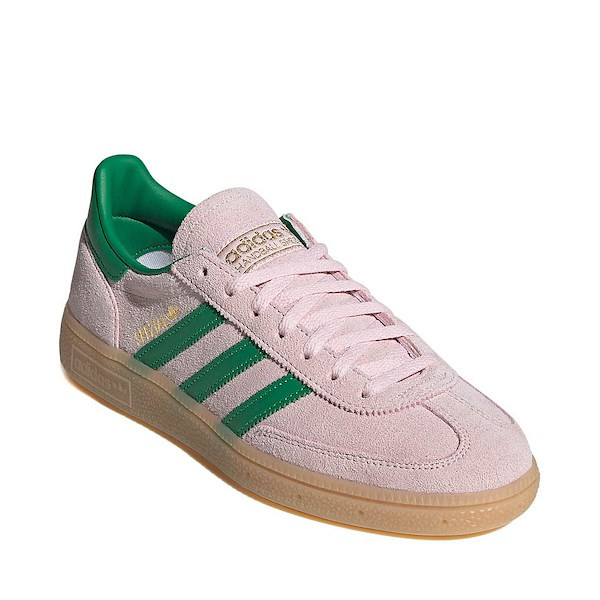 Womens adidas Handball Spezial Athletic Shoe - Clear Pink / Green / Gold Metallic | Journeys