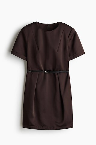 H & M - Belted Shift Dress - Brown | H&M (US + CA)