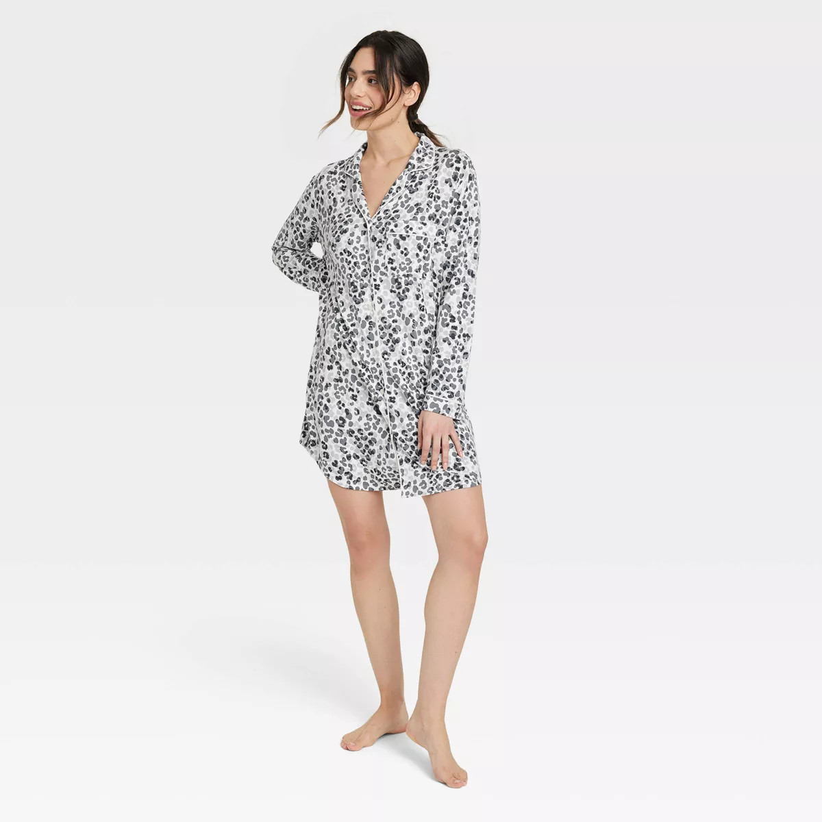 Women's Beautifully Soft Notch Collar NightGown - Stars Above™ | Target