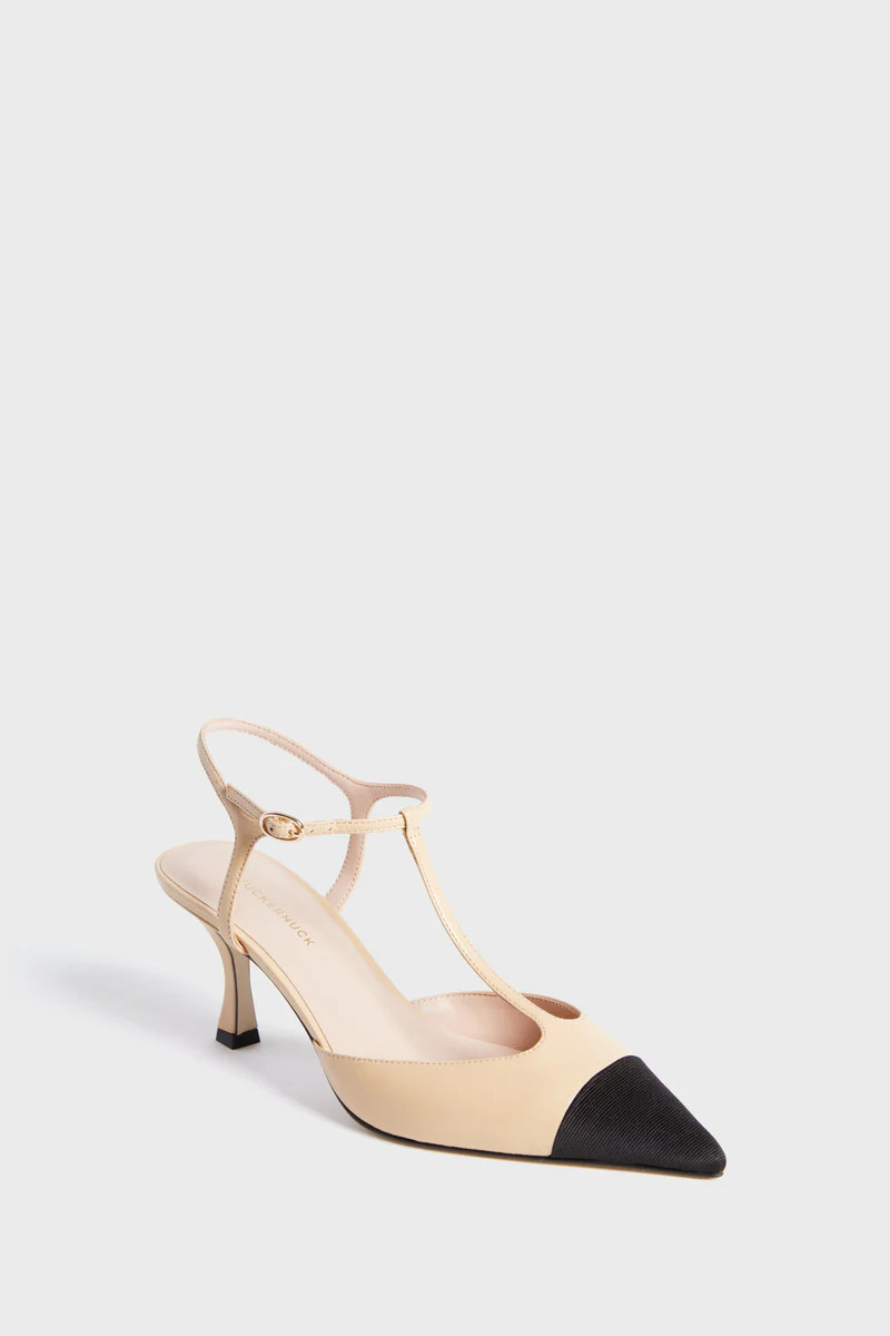 Nude Leather Margot Heels | Tuckernuck (US)