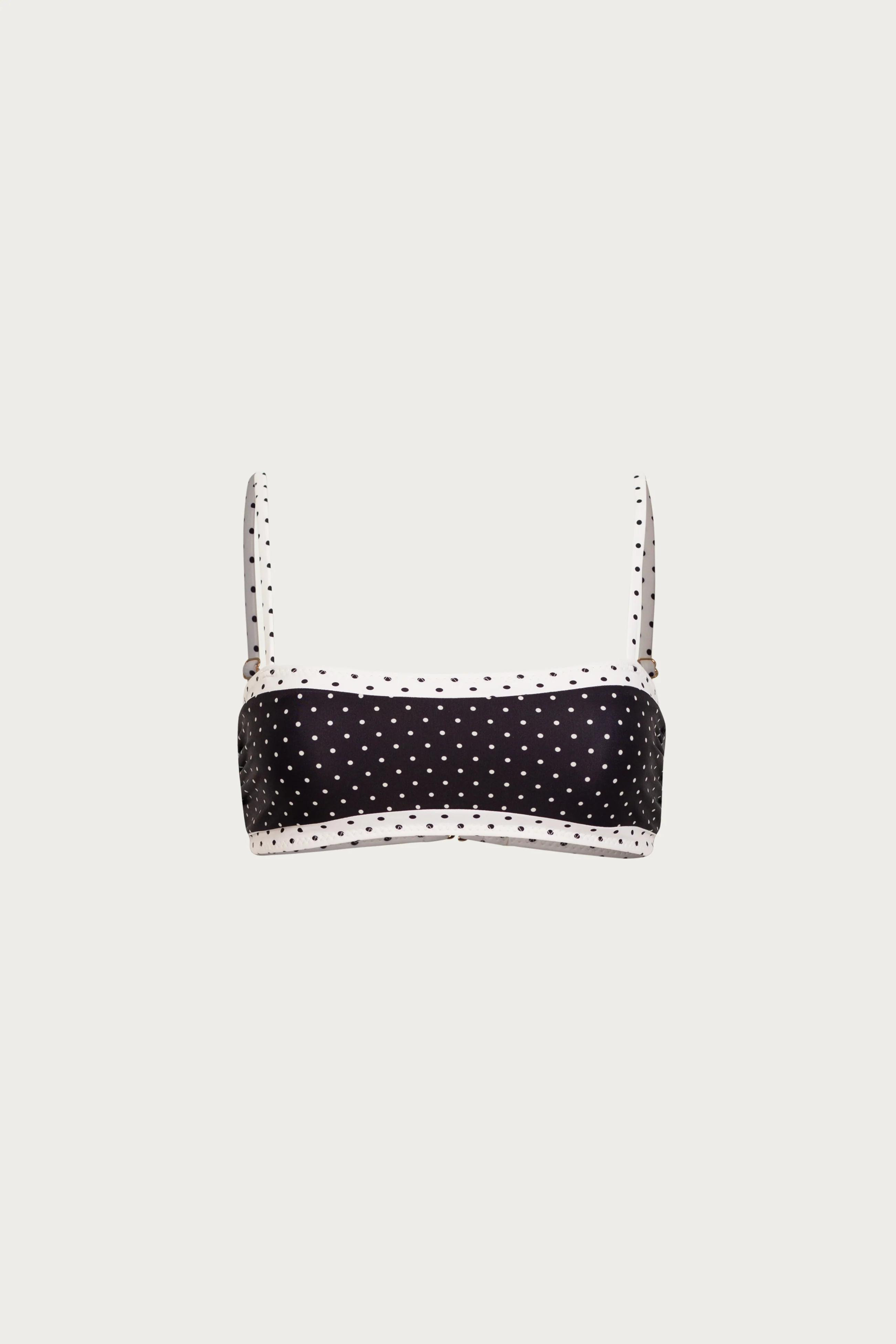 Bandeau Top (Black Cream Polka Dot/Cream) | SAME
