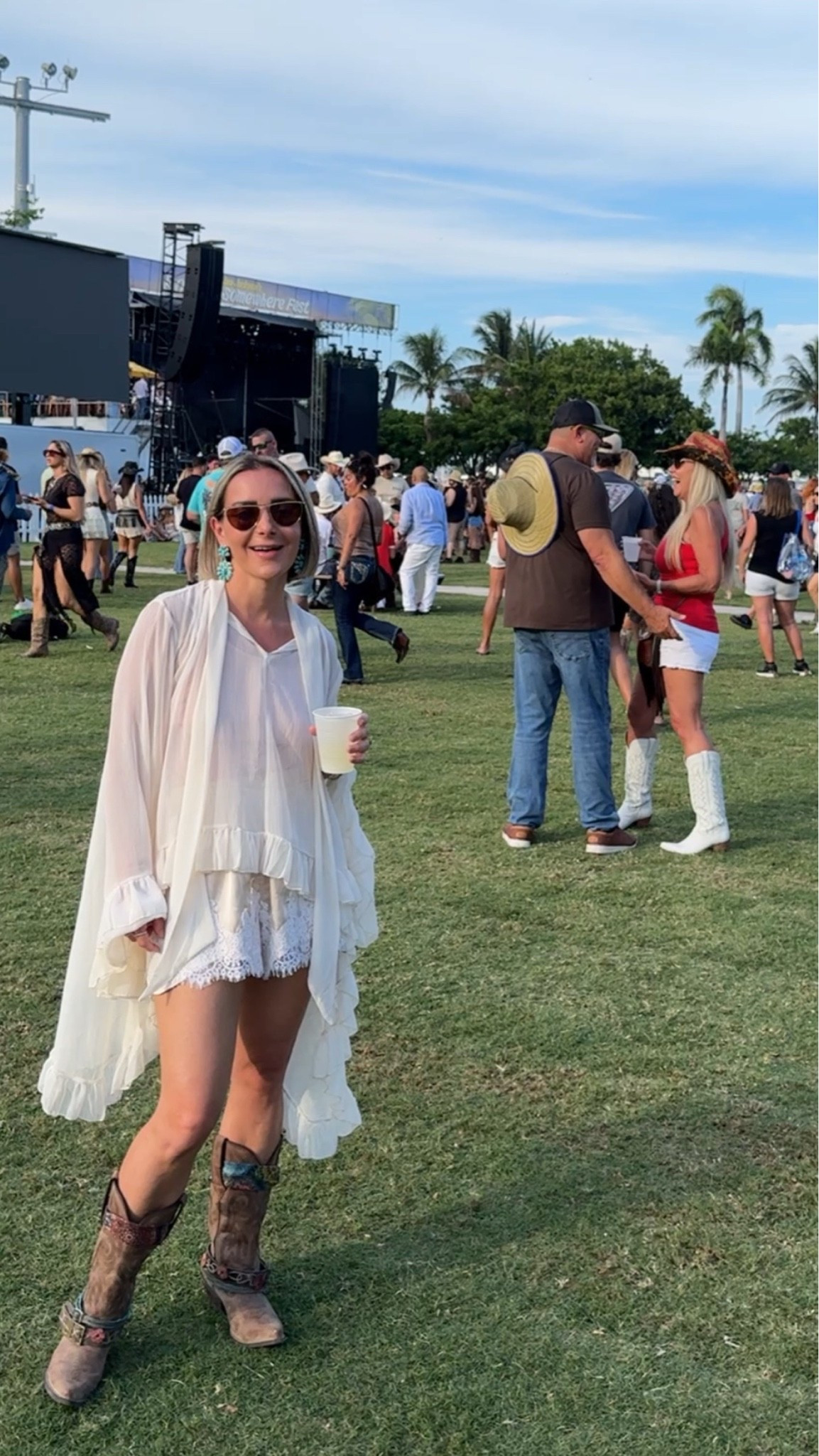 Wore this to see Ella Langley this past Friday in West Palm Beach. 

Country concert outfit, Ella Langley concert outfit, flowy top, sheer top, silk shorts, Amazon summer outfit, rodeo outfit

#LTKdayinmylife #LTKootd #LTKgrwm
