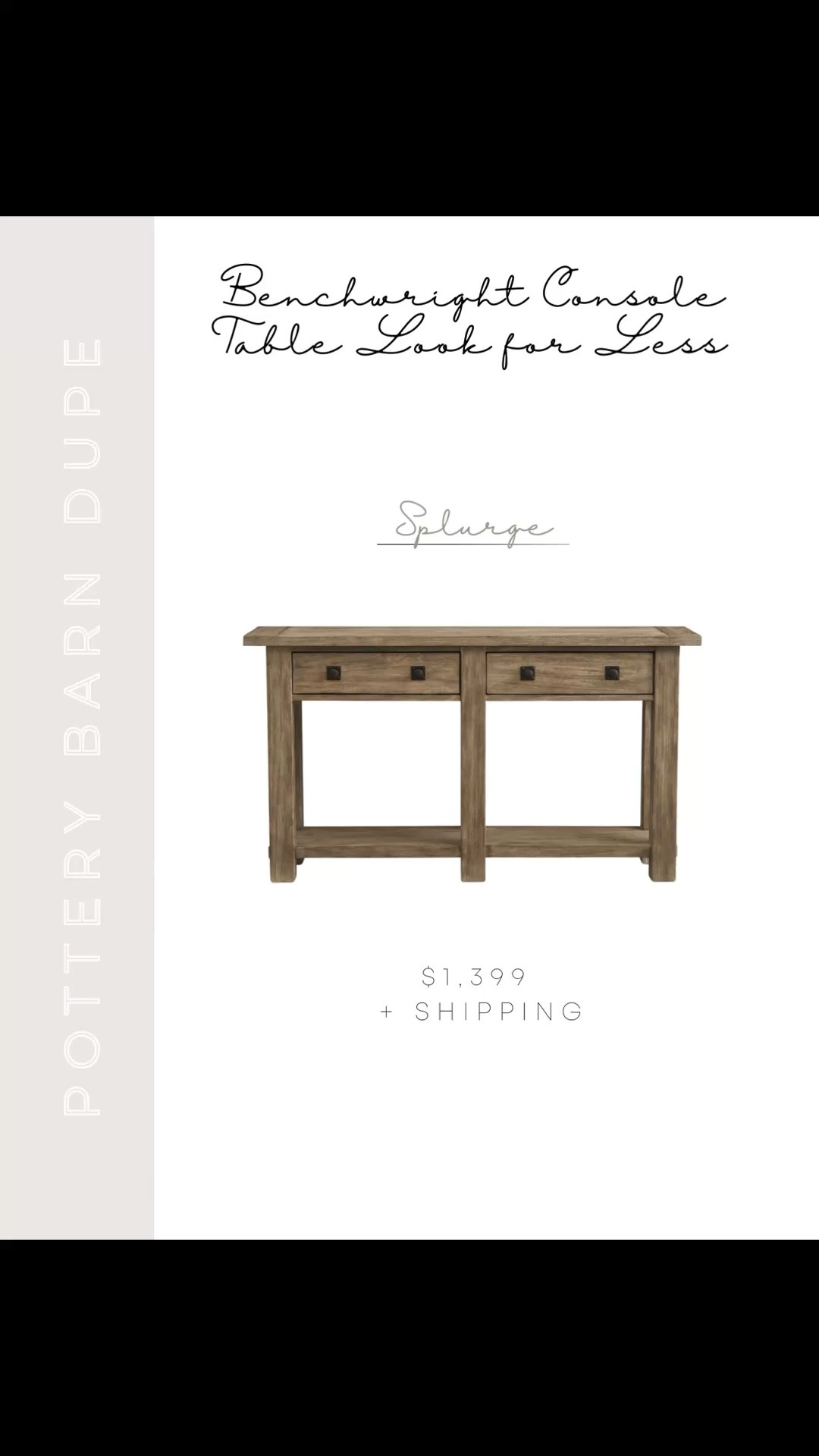 If you love the look of the Pottery Barn Benchwright console table but don’t want to spend the Pottery Barn price, this look-for-less option gives the same warm wood farmhouse style for much less.

#LTKHome #LTKSaleAlert