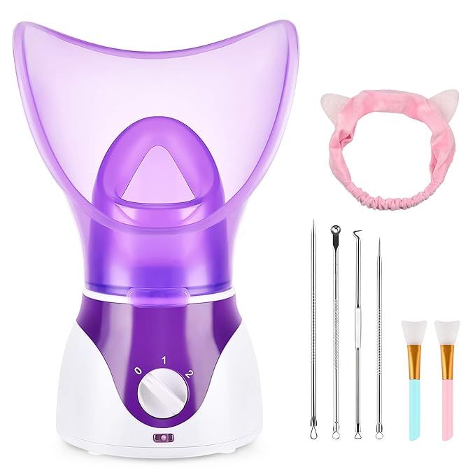Facial Steamer for Face, Face Steamer for Facial Deep Cleaning, Nano Ionic Facial Steamer for Unc... | Amazon (US)