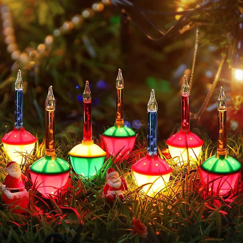 Tupkee Christmas Bubble Lights – Set of 7 Multi-Color Lights - Bubble Lights for Christmas Tree Holi | Amazon (US)