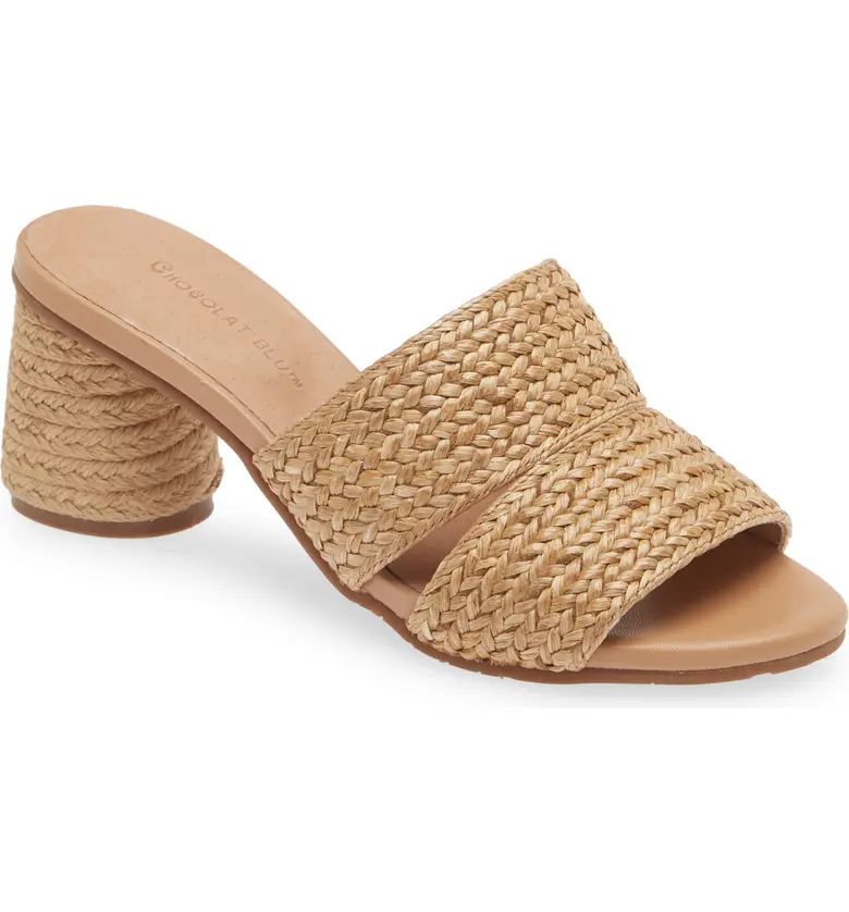 Raffia Slide Sandal (Women) | Nordstrom