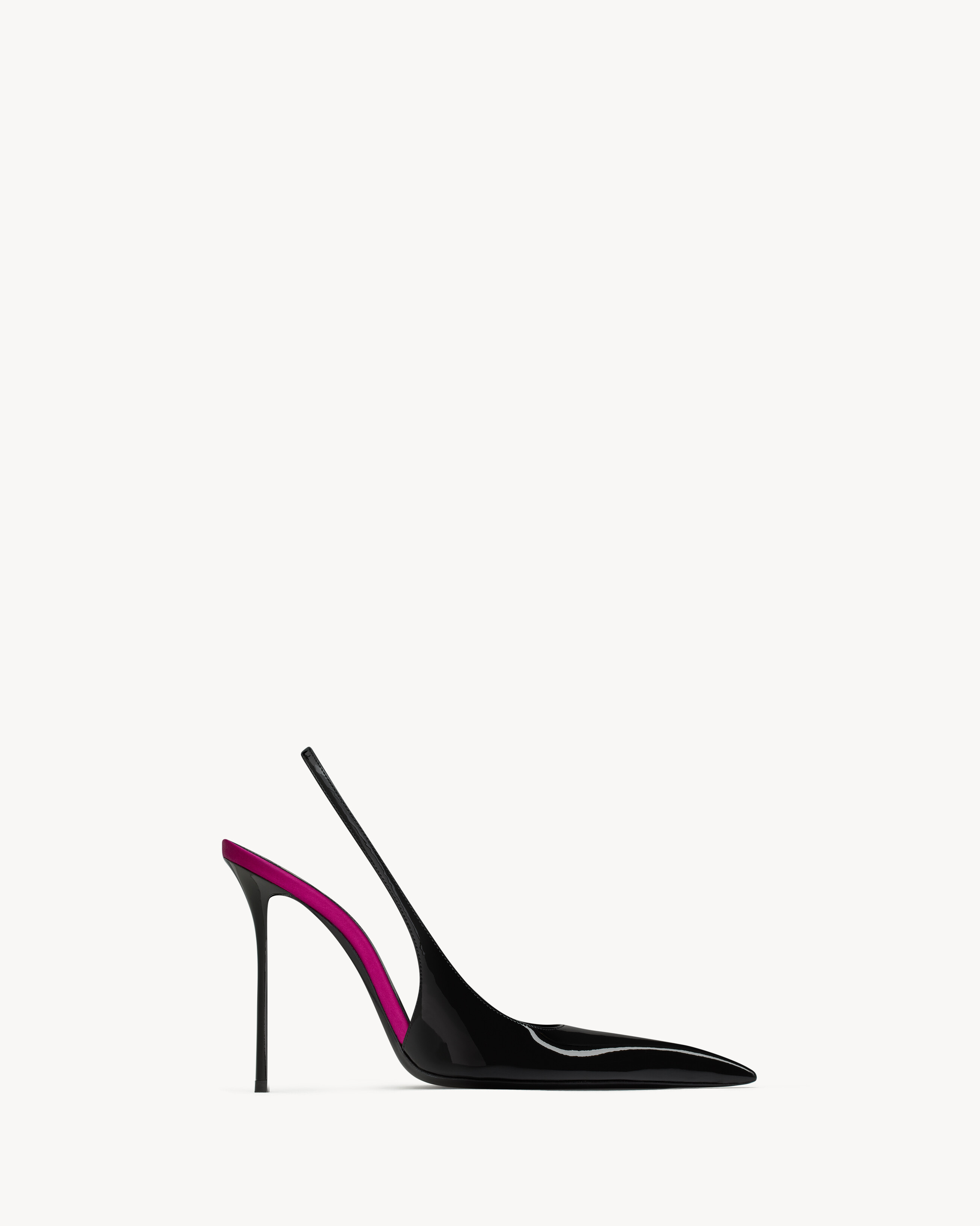 Saint Laurent Amalia Slingback Pumps In Patent Leather - Black - Women - 36.5 | Saint Laurent Inc. (Global)