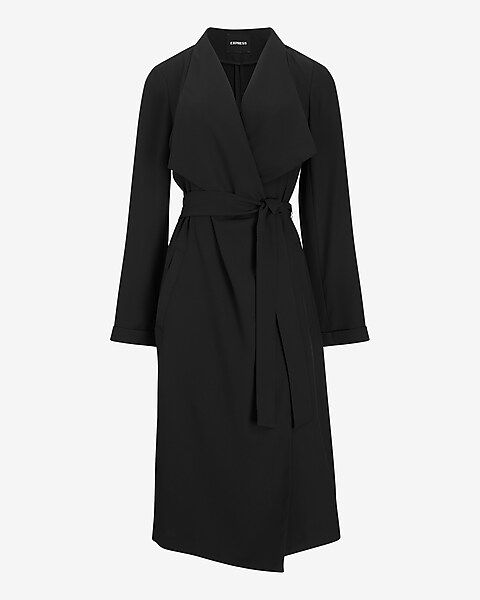 Belted Flyaway Soft Trench Coat | Express