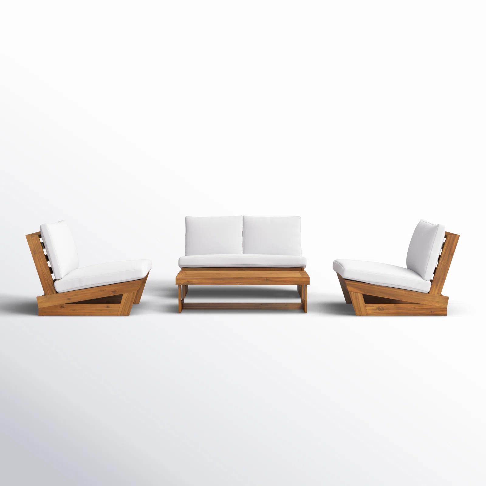 Louise Acacia 4 - Person Patio Conversation Sets with Cushions | Wayfair North America