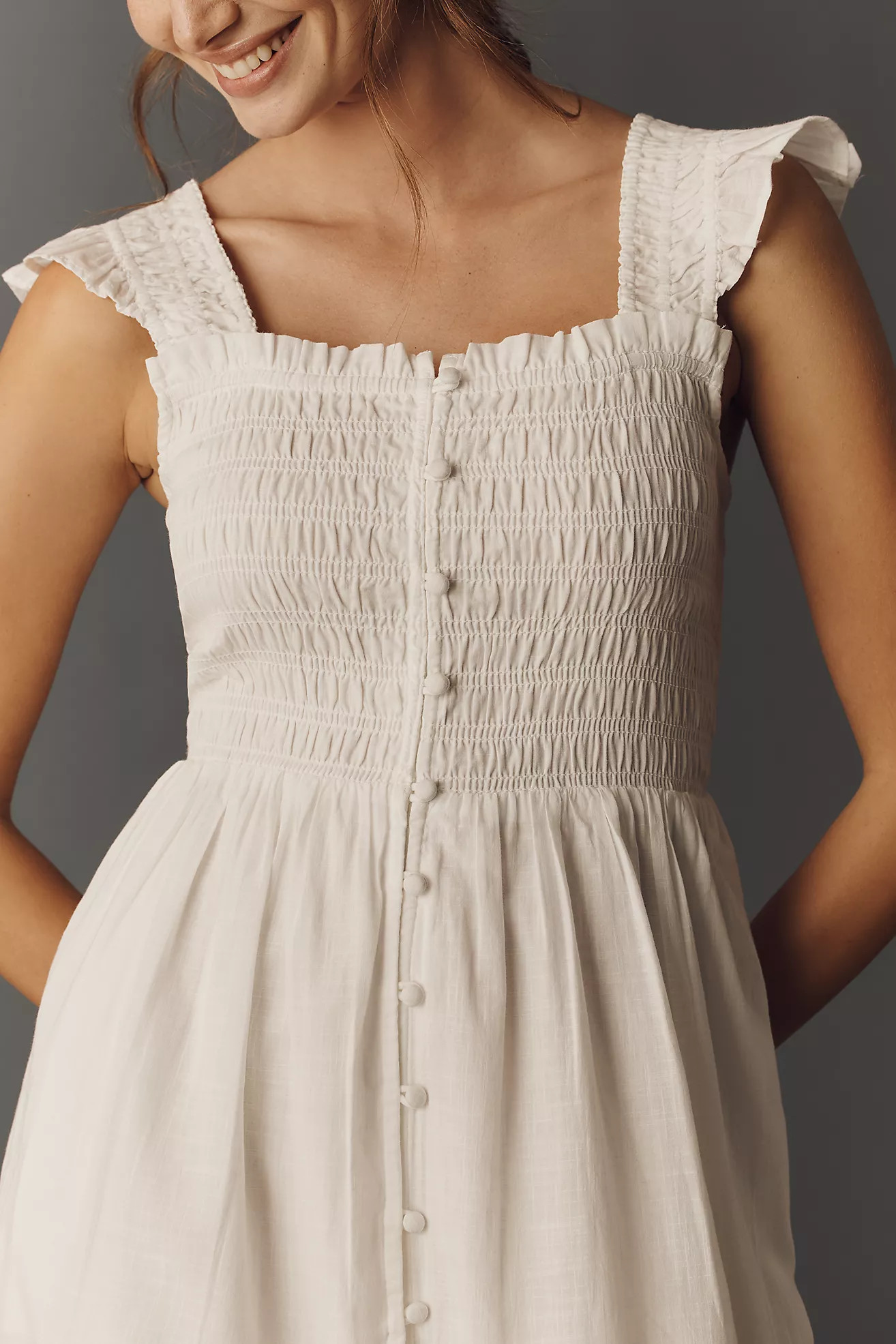 The Peregrine Square-Neck Mini Dress | Anthropologie (US)