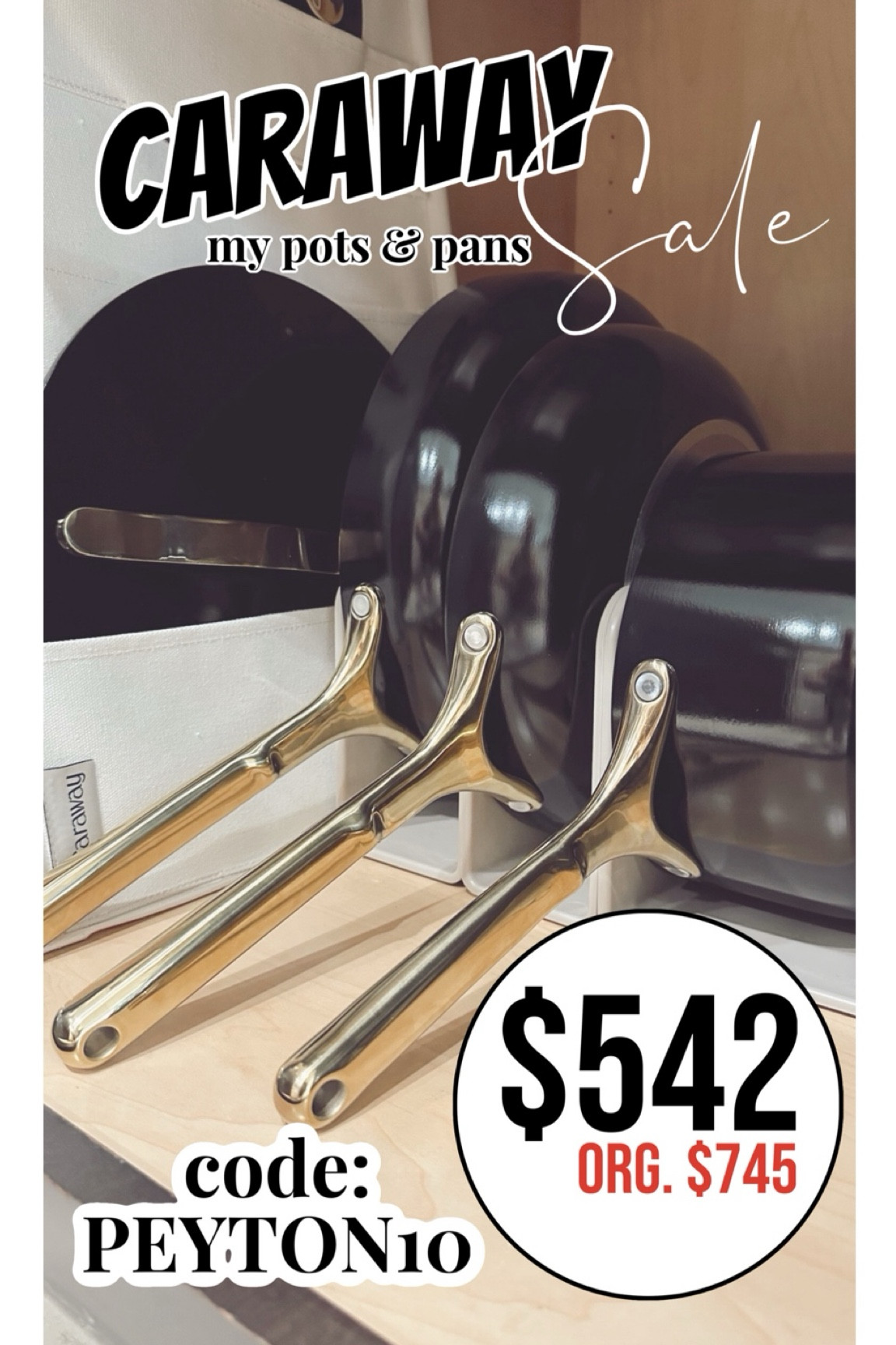 GIFT IDEA!!! 

My Caraway pots & pans are over $200 off!! Use code: PEYTON10

#LTKHolidaySale #LTKsalealert #LTKGiftGuide