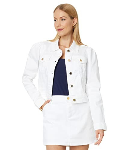 Lilly Pulitzer Laylani Denim Jacket Resort White XL | Amazon (US)