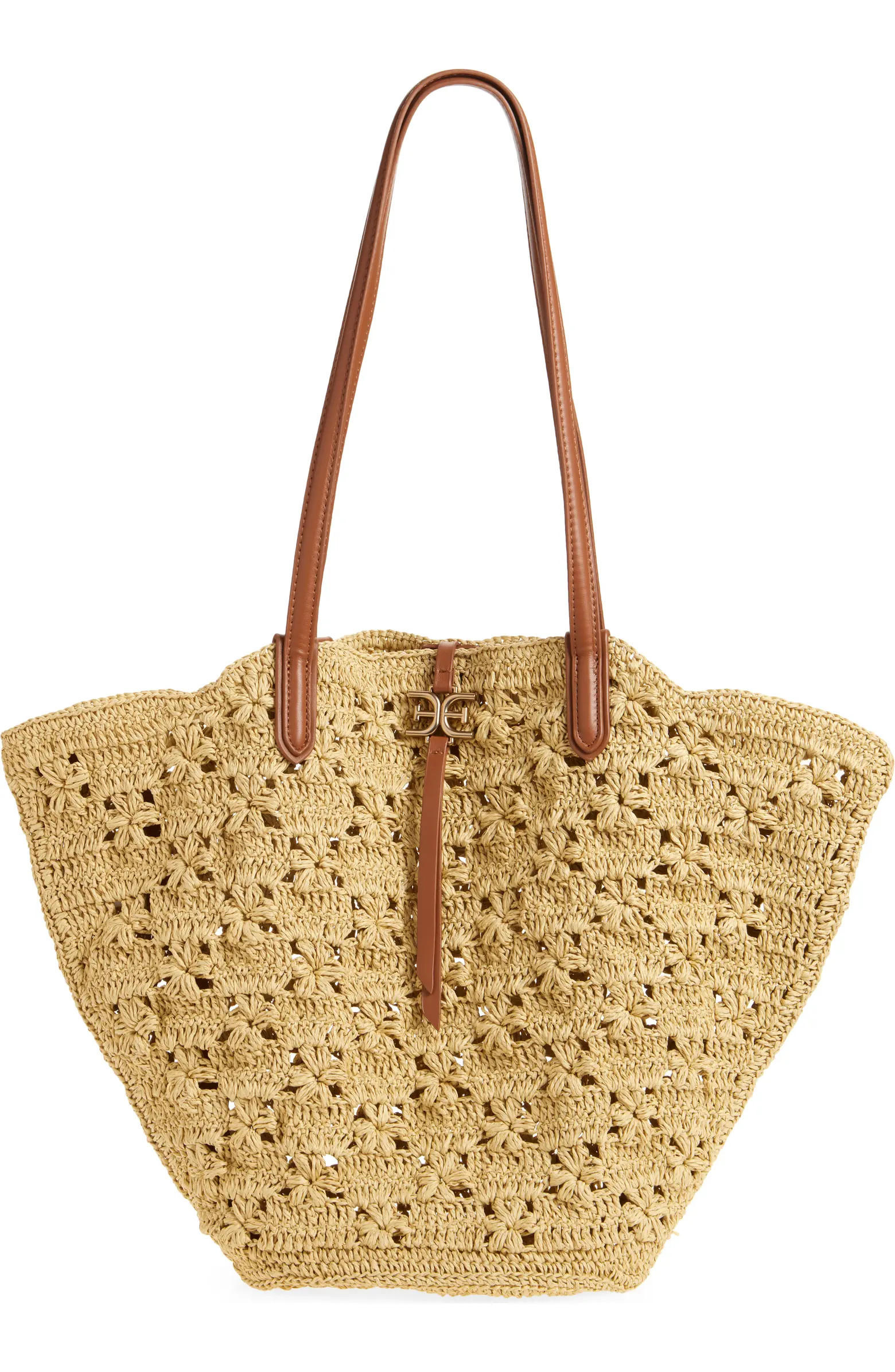Sam Edelman Layla Floral Raffia Tote Bag | Nordstrom | Nordstrom