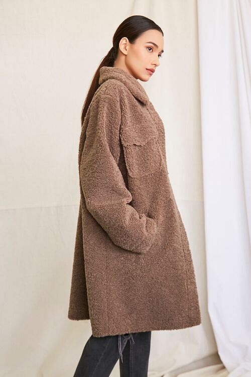 Faux Shearling Open-Front Coat | Forever 21 (US)