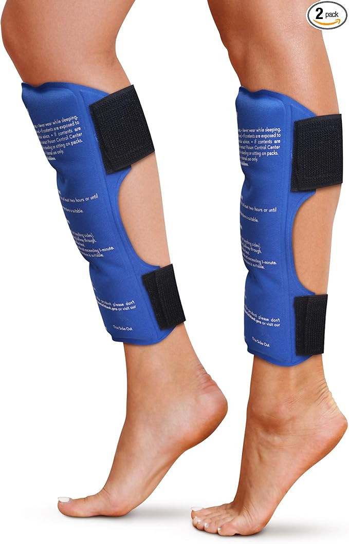 Shin Splint Ice Packs, HSA and FSA Eligible Reusable Hot and Cold Therapy Wrap | Leg or Calf Pain... | Amazon (US)