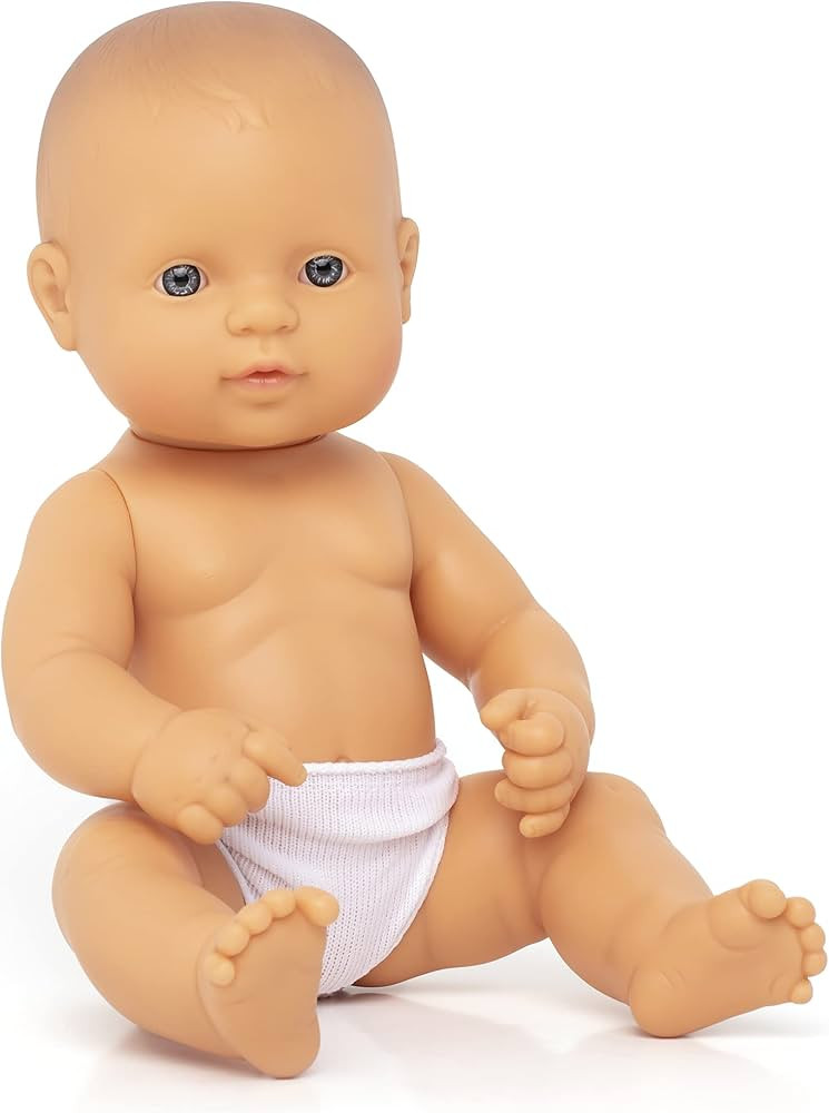 Miniland Doll 12 5/8'' Caucasian Girl (Polybag) - Made in Spain, Anatomically Correct, Quality, I... | Amazon (US)