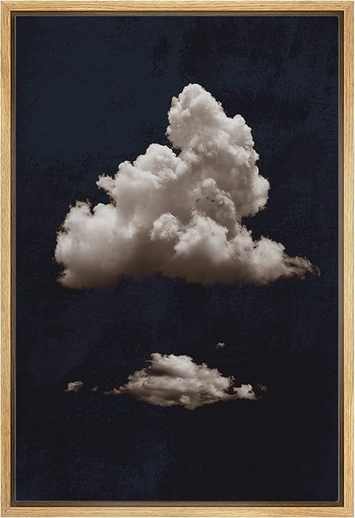 SIGNWIN Framed Canvas Print Wall Art High Contrast White Storm Clouds Dark Sky Nature Wilderness ... | Amazon (US)