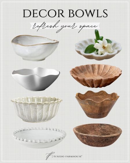 Decor Bowls - Refresh Your Space 

Breathe life back into any space with some updated decor this season!

Spring, seasonal, home decor, decorative bowls, ceramics, wood


#LTKhome #LTKSeasonal #LTKfindsunder100