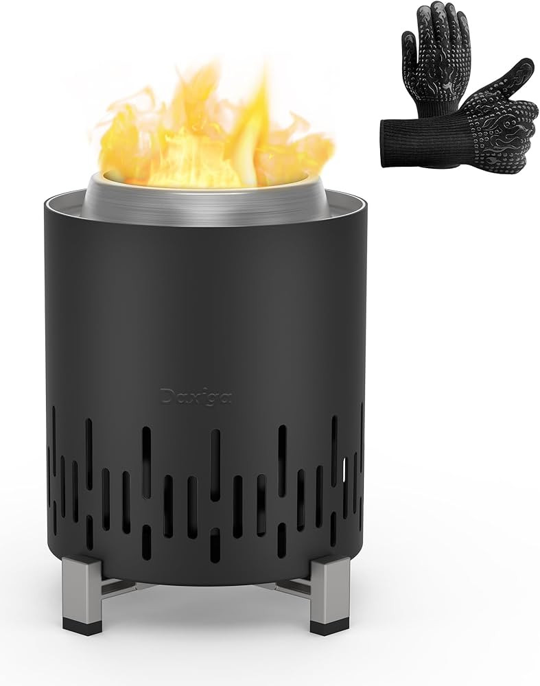 Tabletop Fire Pit with Stand, Low Smoke Mini Fire Pit for Backyard & Urban Indoor Fire Pit Fueled... | Amazon (US)