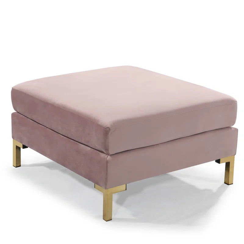 Santafe 35'' Wide Velvet Square Standard Ottoman | Wayfair Professional