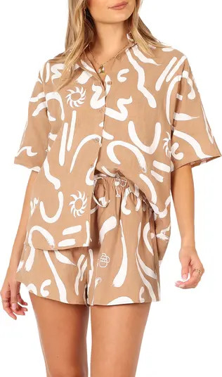 Soleil Button-Up Shirt & Shorts | Nordstrom