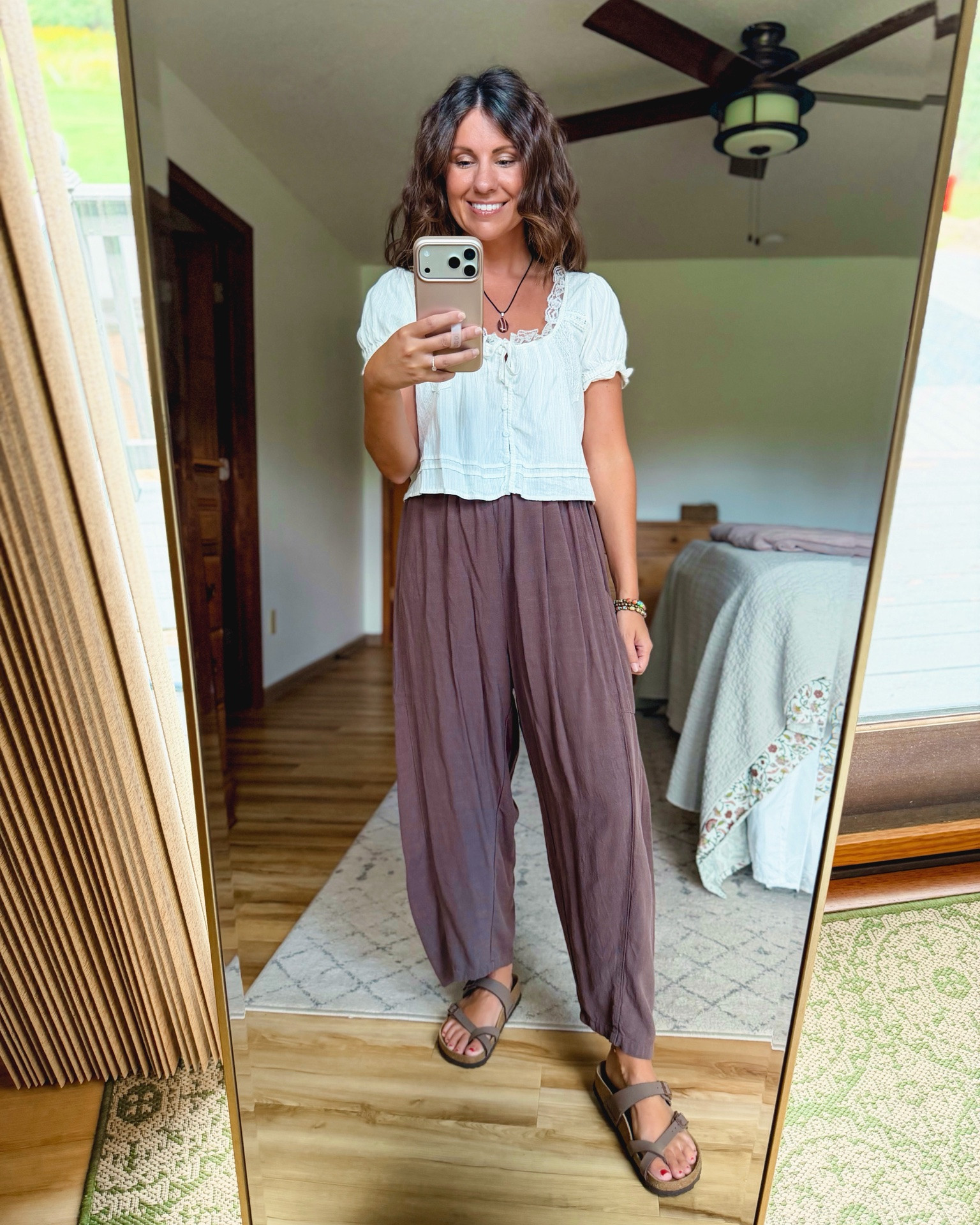 xs in my top, and Xs in my pants. My sandals are size 36.  My necklace is thrifted so I linked similar.

#LTKPetite #LTKSeasonal #LTKgrwm