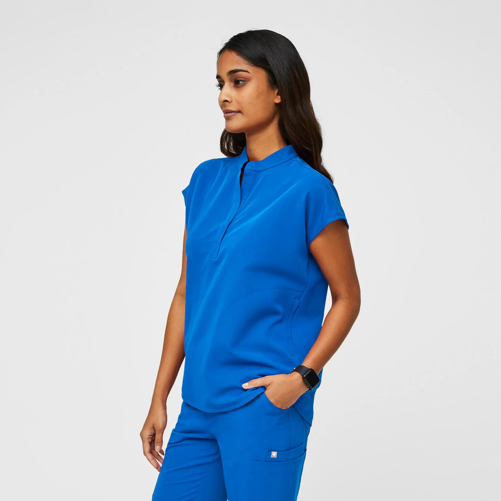 Women's Rafaela Oversized Scrub Top - Royal Blue · FIGS | FIGS