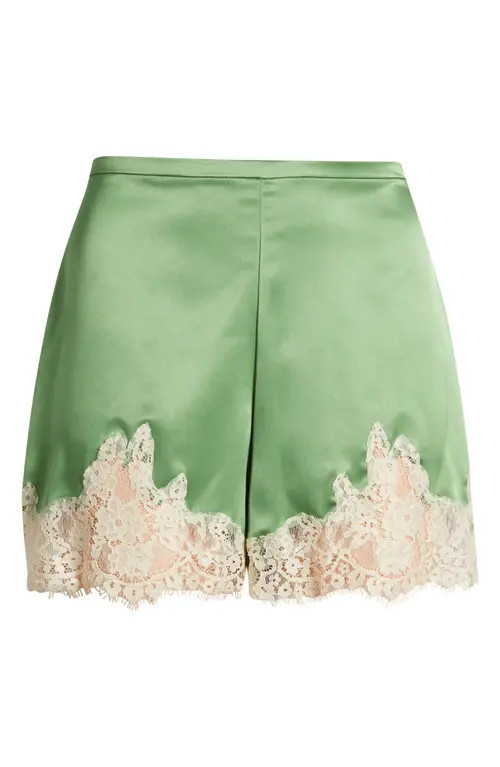 Reformation Fern Satin Shorts in Jade Green at Nordstrom, Size X-Small | Nordstrom
