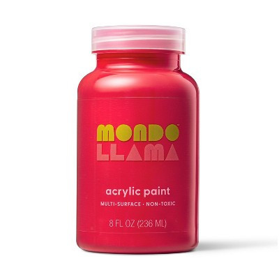 8 fl oz Satin Acrylic Paint Ladybug Red - Mondo Llama™ | Target