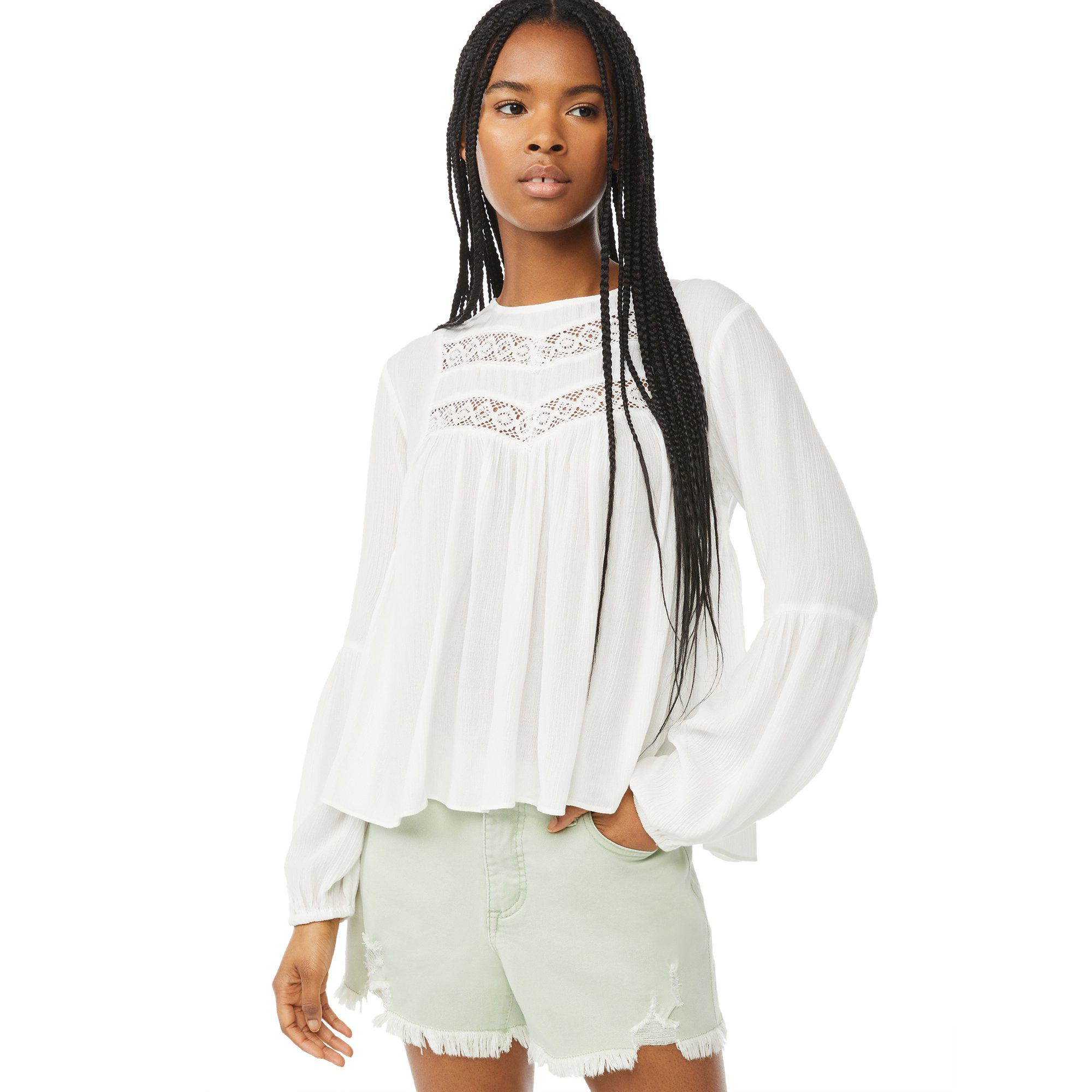 Scoop Women's Blouson Sleeve Top | Walmart (US)
