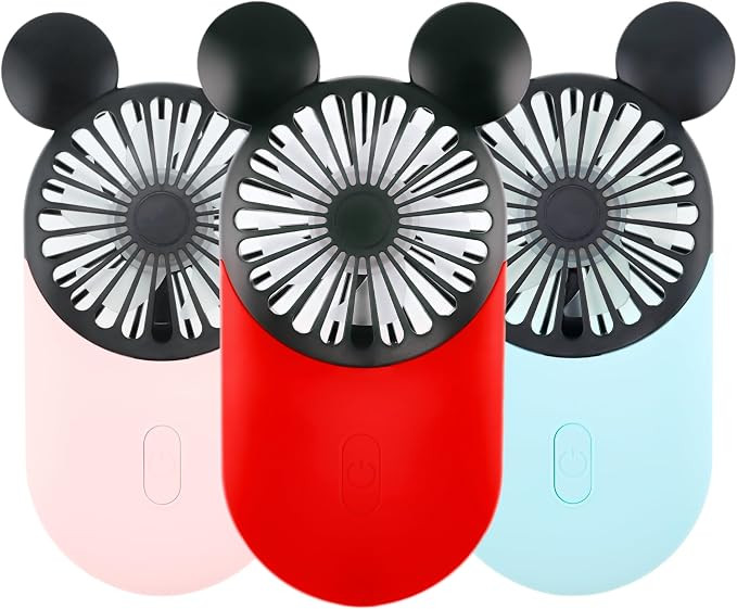 Cute Mouse Personal Mini Fan, Rechargeable Handheld USB Fan, 3 Adjustable Wind Speeds and Wearabl... | Amazon (US)