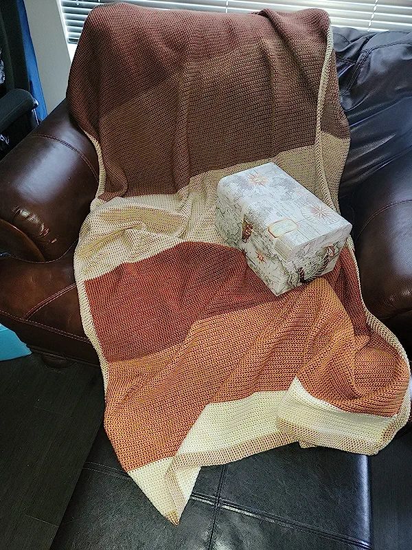 Melanin Rainbow Crochet Blanket Throw for couch, bed or lounge chair. Crochet Throw, handmade bla... | Amazon (US)