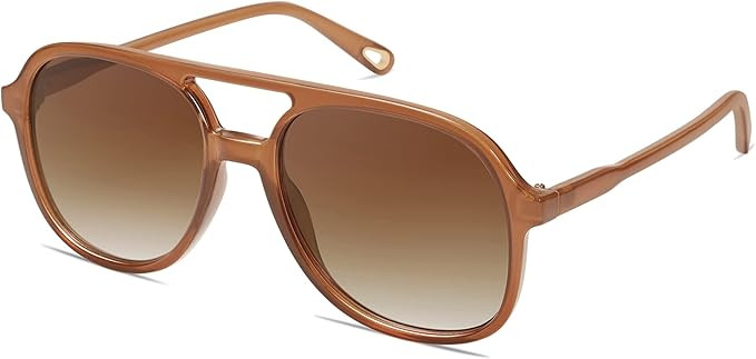 SOJOS Retro Polarized Aviator Sunglasses for Women Men Classic 70s Vintage Trendy Square Aviators... | Amazon (US)