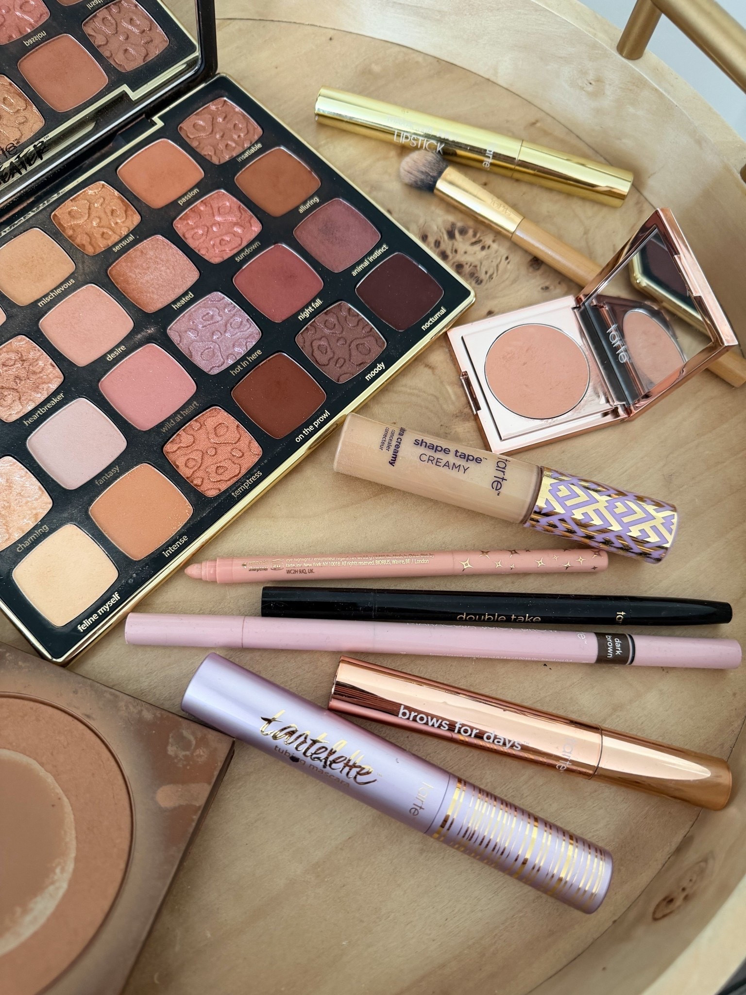 Save 15% with code KIM
My go to palette is almost sold out!
My everyday makeup favorites 
Dark under eye concealer, concealer brush, aging skin concealer ( I alternate between the two), eye brightening pencil, liquid/pencil eyeliner, microblading brow pen and brow gel, best mascara, face bronzer, go to eyeshadow palette, lipstick, not pictured…but love plumping lip liner, maracuja juicy lip balm, foundation sponge and bronzer brush (use with blush as well)  @Tarte 
#LTKBeauty #LTKOver40 #LTKmomlife

#LTKU #LTKgrwm