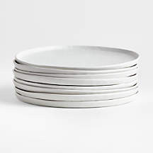 Mercer Matte White Porcelain Dinner Plates, Set of 8 + Reviews | Crate & Barrel | Crate & Barrel