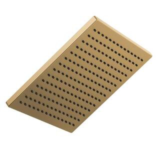 Delta Gold 1-Spray Patterns 2.5 GPM 11.75 in. Wall Mount Fixed Shower Head in Champagne Bronze 52... | The Home Depot