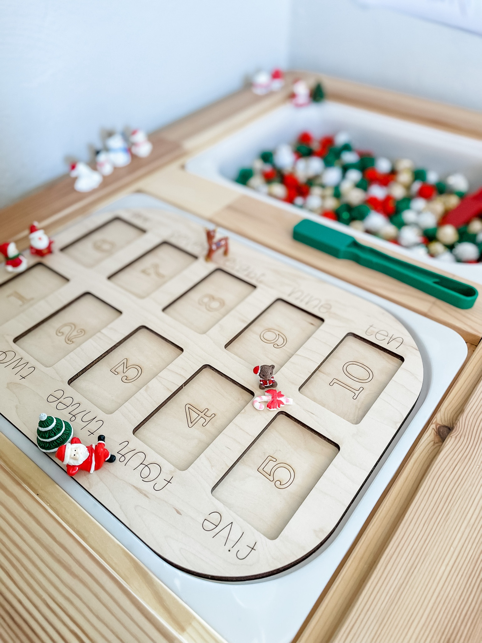 Easy Christmas sensory table set up! Using magnetic wands to find the jingle bells ♥️🎄

#LTKSeasonal #LTKkids #LTKHoliday