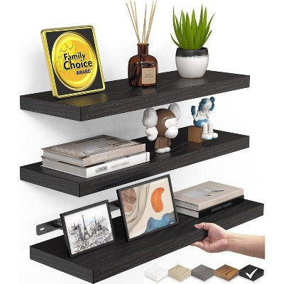 Home Collection Rustic Black Floating Shelves Set of 3 | Target