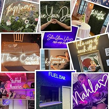 Custom Neon Signs,Personalized Dimmable LED Neon Signs for Family Birthday Bar Wedding Party Nigh... | Amazon (US)