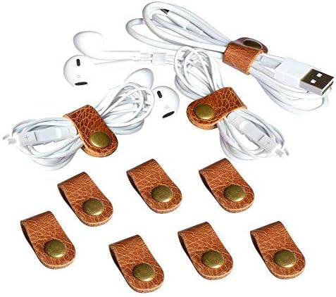 CAILLU Cord Organizer,Cord Holder 10 Pack,Cable Clips Leather,Cable Organizer USB Holder,Wire Org... | Amazon (US)