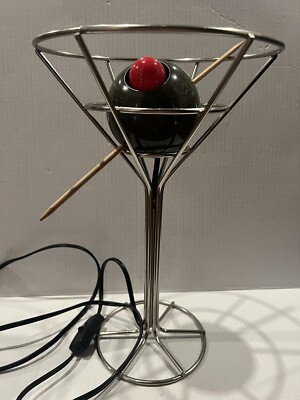 VINTAGE 1993 DAVID KRYS 14.5" CHROME MARTINI OLIVE BAR LAMP POP ART  | eBay | eBay US