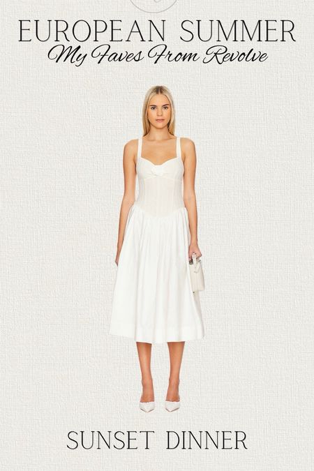 European summer outfit idea for a sunset  dinner. White midi dress 



#LTKSeasonal #LTKU #LTKStyleTip